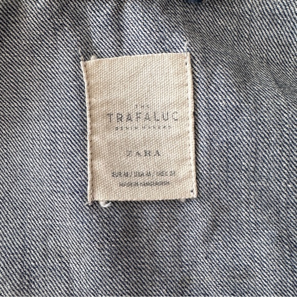 Zara Distressed Oversized Denim Jacket - Picture 6 of 7